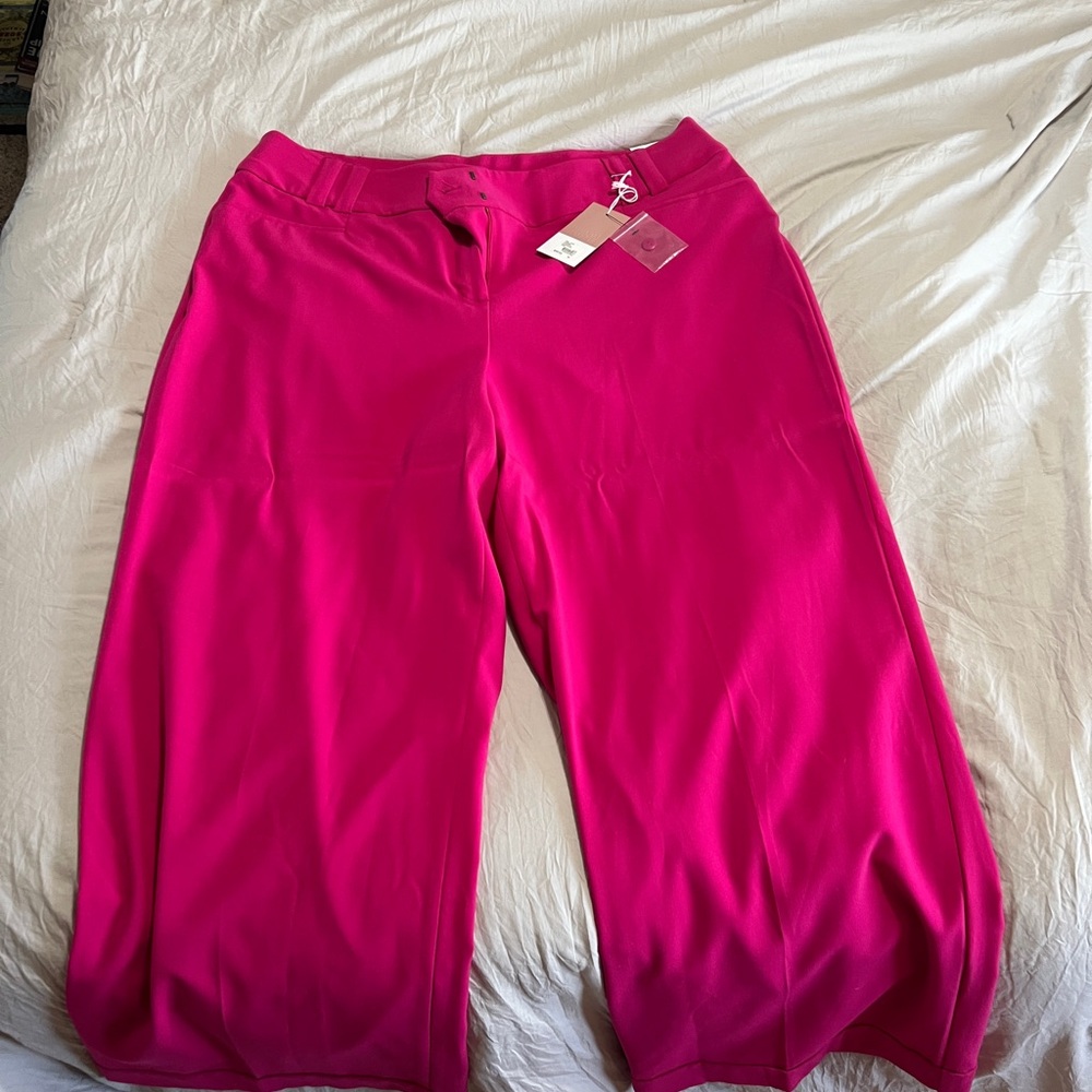 Vibrant Pink Wide-Leg Pants